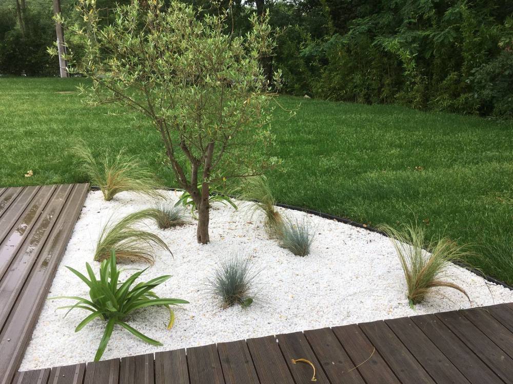 deco sol gravier blanc